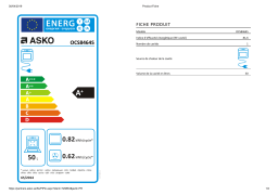 Asko OCS8464S Four encastrable Product fiche