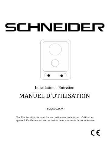 Manuel du propriétaire | Schneider SCDE302XM Domino électrique Owner's Manual | Fixfr