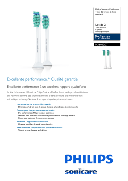 Philips Sonicare - HX6012/07 Brossette dentaire Product fiche