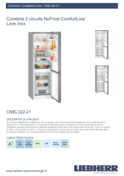 Liebherr CNel322-21 Réfrigérateur combiné Product fiche