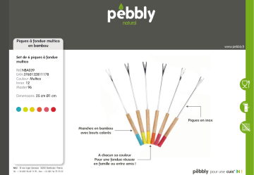 Product information | Pebbly NBA039 - Set de 6 piques à fondue Piques à fondue Product fiche | Fixfr