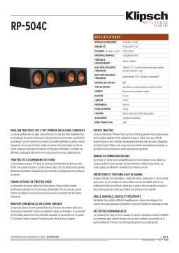 Klipsch RP-504 C Ebony Vinyl Enceinte centrale Product fiche