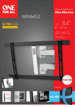 One For All WM6652 ultraslim 32-84 pouces Support mural TV Product fiche