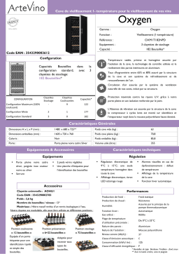 Artevino OXM1T182NPD Cave à vin vieillissement Product fiche