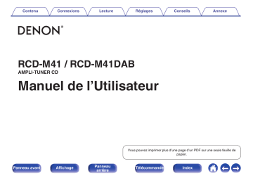 Manuel du propriétaire | Denon D-M41 DAB Noir - Enceintes Noires Chaîne HiFi Owner's Manual | Fixfr