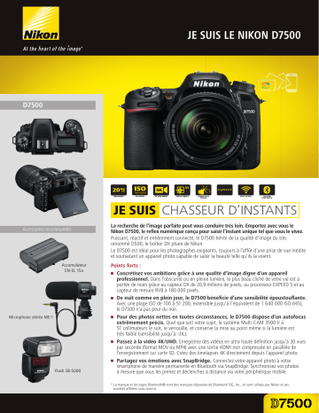 Product information | Nikon D7500 nu Appareil photo Reflex Product fiche | Fixfr