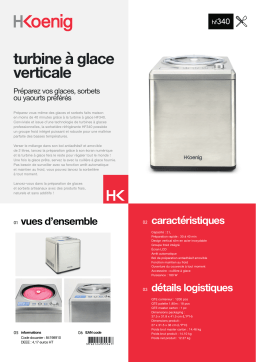 H.Koenig HF340 Turbine à glace Product fiche