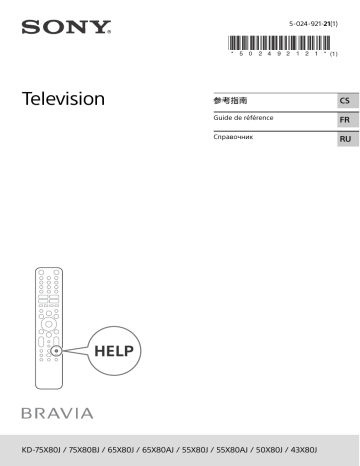 Owner's manual | Sony KD-50X80J Google TV TV LED Manuel du propriétaire | Fixfr