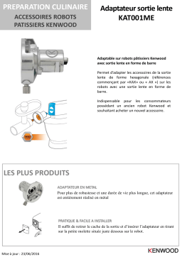 Kenwood KAT001ME Adaptateur Accessoires AX Adaptateur Product fiche