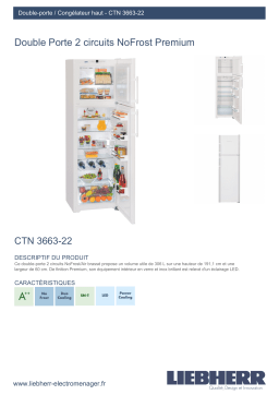 Liebherr CTN3663-22 Réfrigérateur 2 portes Product fiche