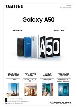 Samsung Galaxy A50 Noir Smartphone Product fiche