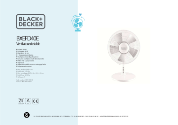 Product information | Black Et Decker BXEFD40E Ventilateur Product fiche | Fixfr