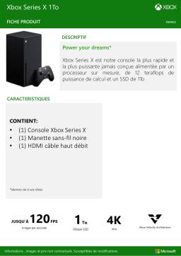 Microsoft Xbox Series X Console Product fiche