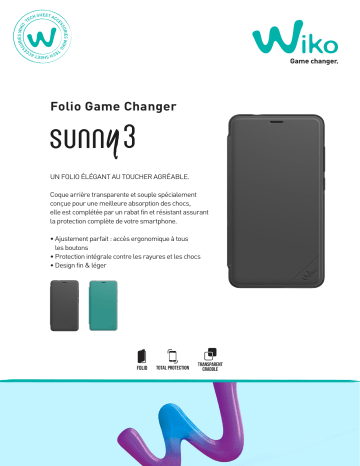 Product information | Wiko Sunny 3 transparent/noir Etui Product fiche | Fixfr
