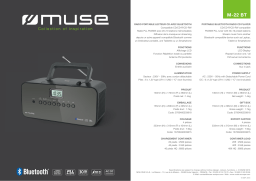 Muse M-22BT Radio CD Product fiche