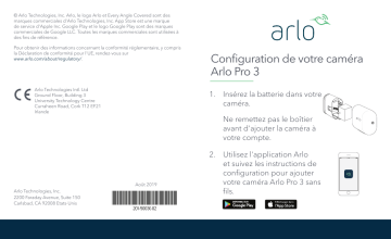 Manuel du propriétaire | Arlo Pro 3 Black supp sans fil VMC4040B Caméra de sécurité Owner's Manual | Fixfr