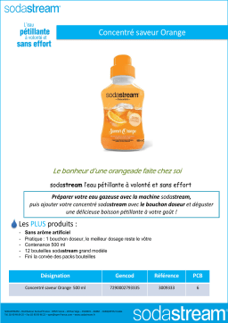 Sodastream ORANGE 500ml Concentré Product fiche