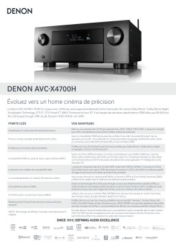 Denon AVC-X4700H Noir Ampli Home Cinema Product fiche