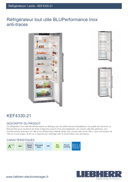 Liebherr Kef4330-21 Réfrigérateur 1 porte Product fiche
