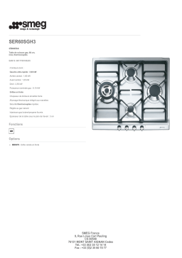 Smeg SER60SGH3 Table gaz Product fiche