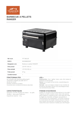 Traeger RANGER TFT18KLDE Barbecue à pellet Product fiche