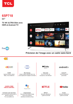 TCL 65P718 Android TV TV LED Product fiche