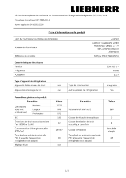 Liebherr EWTgw2383-21 Cave à vin polyvalente Product fiche