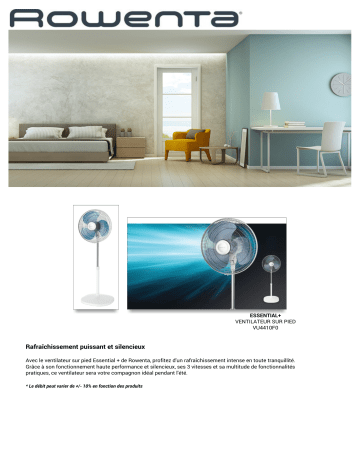 Product information | Rowenta VU4410F0 Ventilateur Product fiche | Fixfr