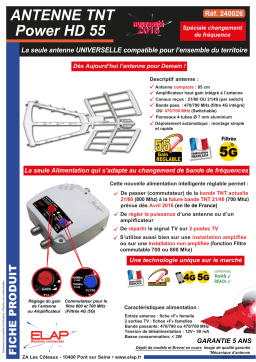 Elap Trinappe 55 dB filtrée 4G/5G Antenne extérieure Product fiche