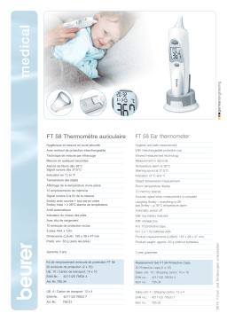 Beurer FT 58 Thermomètre Product fiche