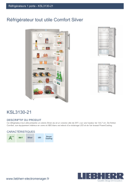Liebherr Ksl3130-21 Réfrigérateur 1 porte Product fiche