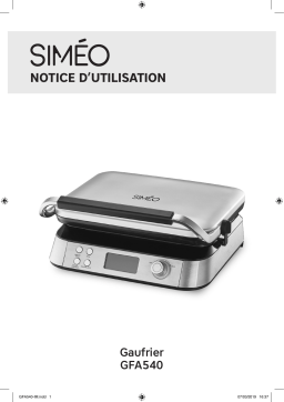 Simeo GFA540 digital Gaufrier Owner's Manual