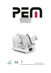 PEM MC-201 Trancheuse &eacute;lectrique Owner's Manual