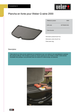 Weber Plancha en fonte Q200 et Q2000 Plancha barbecue Product fiche