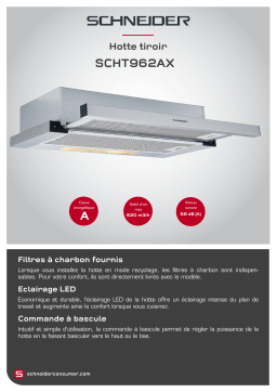 Schneider SCHT962AX Hotte tiroir Product fiche