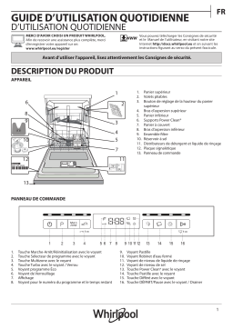 Whirlpool WBO3T341PX 6ème SENS Lave vaisselle encastrable Owner's Manual