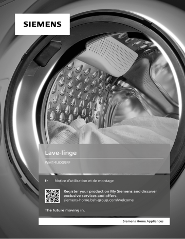 Manuel du propriétaire | Siemens WM14UQ09FF Lave linge hublot Owner's Manual | Fixfr