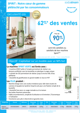 Sodastream SPIRIT VERTE Machine à soda Product fiche