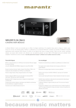 Marantz CD Melody X MCR612 Noir Amplificateur HiFi Product fiche