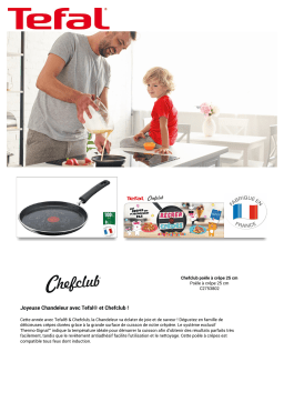 Tefal 25 cm induction Chef Club Crêpière Product fiche