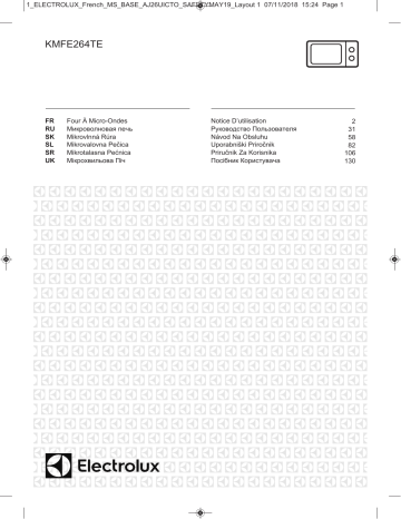 Owner's manual | Electrolux KMFD264TEX Micro ondes encastrable Manuel du propriétaire | Fixfr