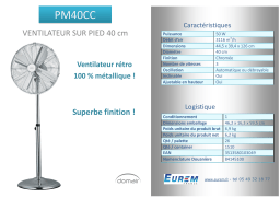 Domair PM40 CC Ventilateur Product fiche