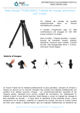 Peak-Design Travel Tripod en aluminium Trépied Product fiche