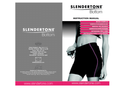 Slendertone Short Bottom Short électrostimulation Owner's Manual