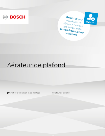 Manuel du propriétaire | Bosch DRR16AQ20 Hotte plafond Owner's Manual | Fixfr