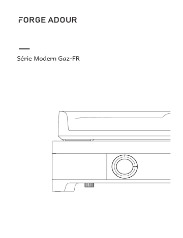 Modern 75 Inox | Modern 45 Acier | Modern 75 Acier | Owner's manual | Forge Adour Modern 60 Acier Plancha gaz Manuel du propriétaire | Fixfr