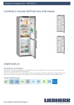 Liebherr CNef4335-21 Réfrigérateur combiné Product fiche