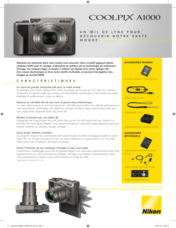 Product information | Nikon A1000 Silver Appareil photo Compact Manuel utilisateur | Fixfr