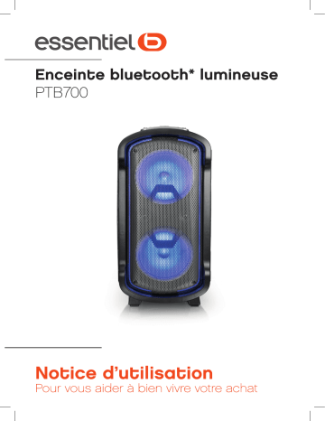 Manuel du propriétaire | Essentielb PTB700 Enceinte sono Owner's Manual | Fixfr