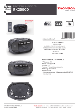 Thomson RK200CD Radio CD Product fiche